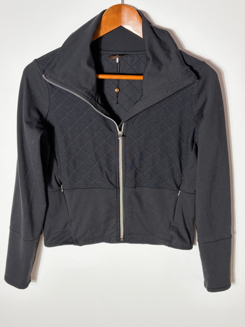 Calia by Carrie Underwood Black Quilted Zip Up Jacket XS Athleisure